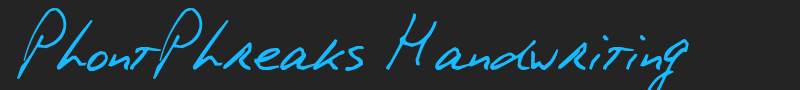 PhontPhreaks Handwriting font